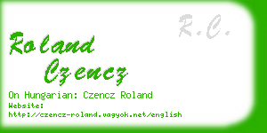 roland czencz business card